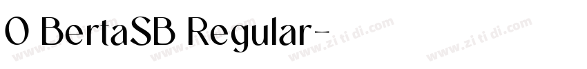 O BertaSB Regular字体转换